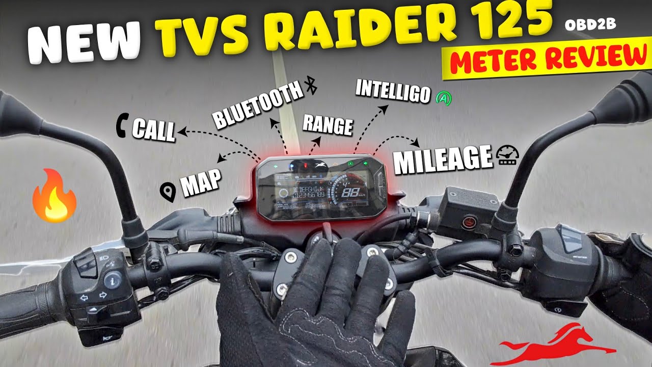 Tvs Raider 125 Digital Meter Full Review 🔥 | All Features, Mileage, Range, IntelliGO