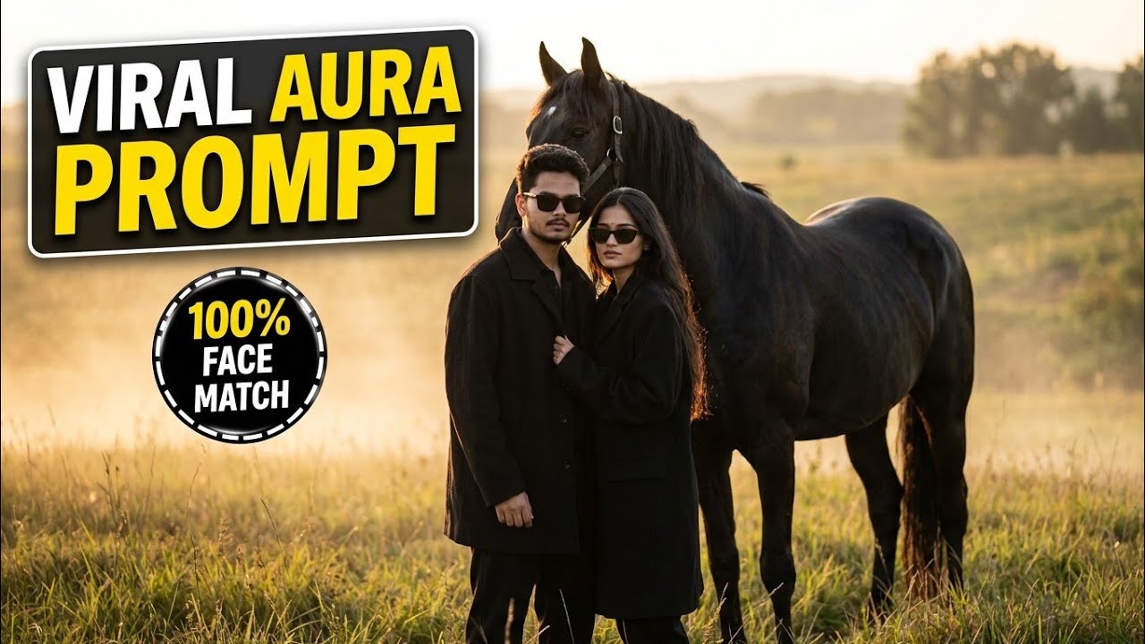 Instagram Trending Aura Style Couple Prompt 😍 | 100% Face Match AI Result #aiprompt #couplephoto 