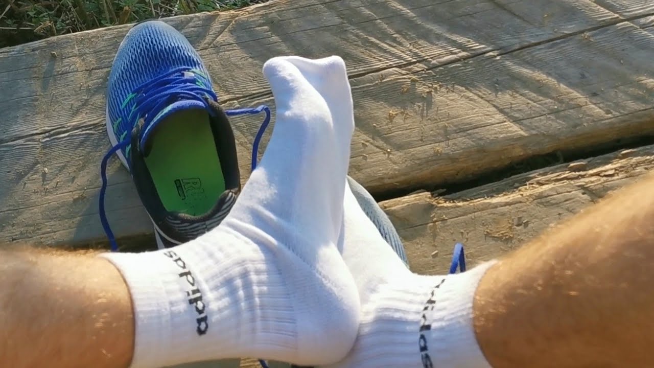 SWEATY WHITE ADIDAS SOCKS - NICE VIEW😍🔥❤️
