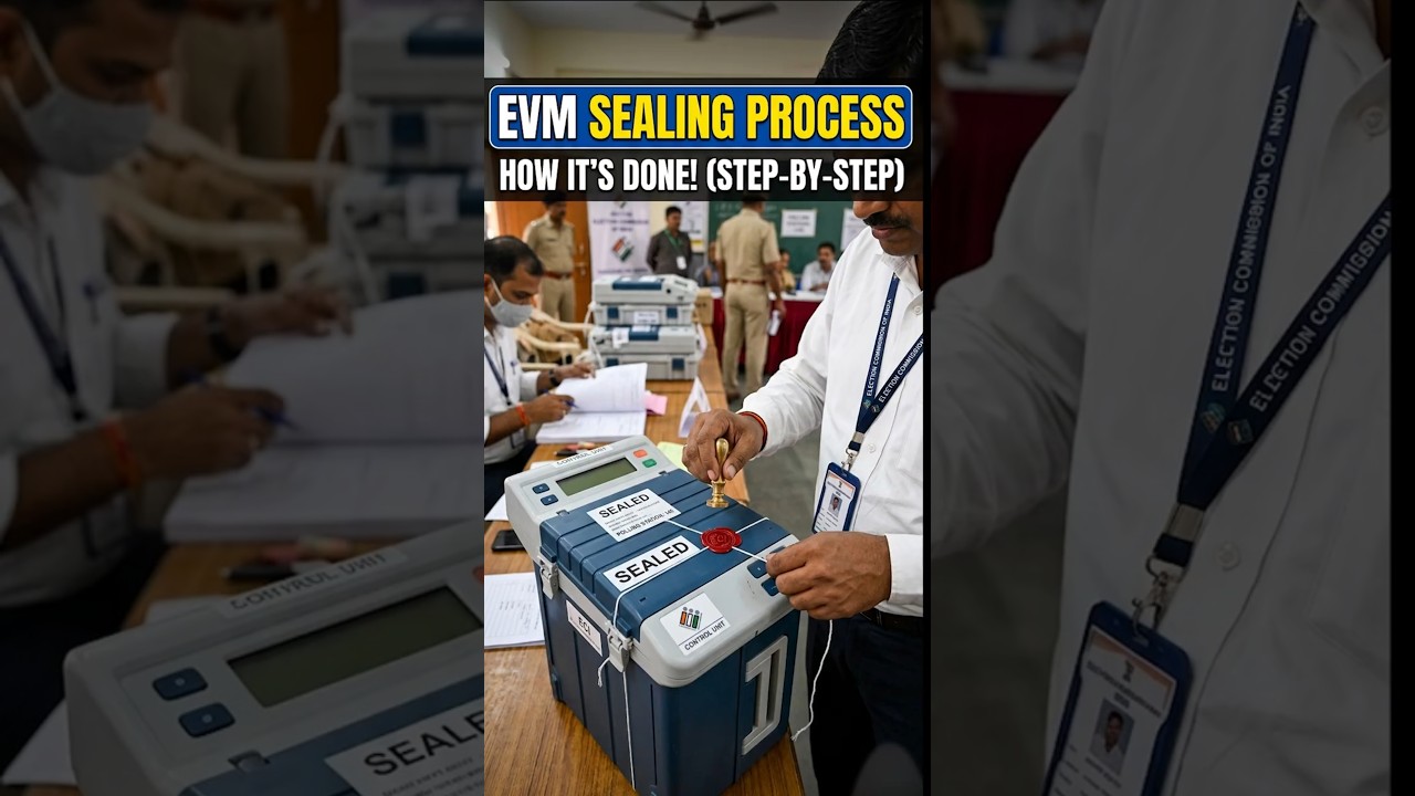 EVM Sealing Process Explained in Tamil🔐#evm #evmmachine #evmsealing #shorts