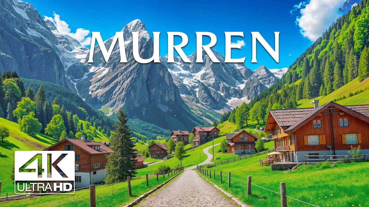 Mürren 4K | Timeless Alpine Wonder – Dramatic Cliffs, Snowy Peaks & Peaceful Mountain Villages