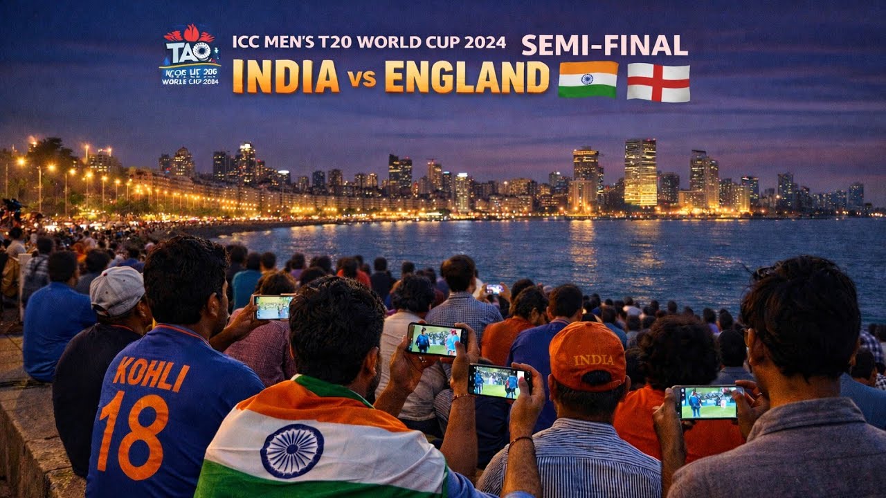 India Vs England || World Cup Semi Final 2026 || Entertainment On Marine Drive Wankhede Stadium 
