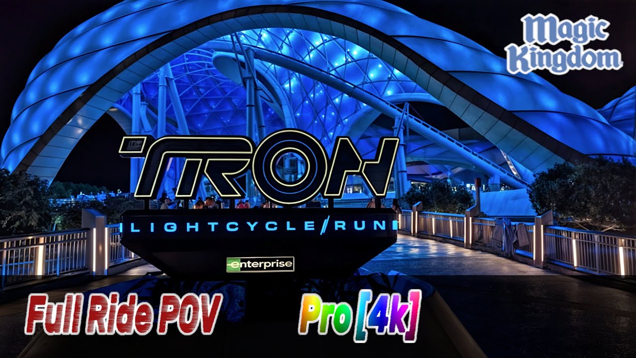 TRON Lightcycle Run - Full Ride POV 4k - Magic Kingdom