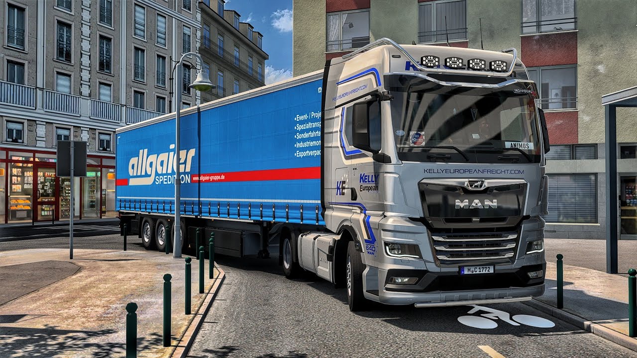 Driving Through Narrow Streets of Paris | MAN TGX 580 | #ets2 1.53