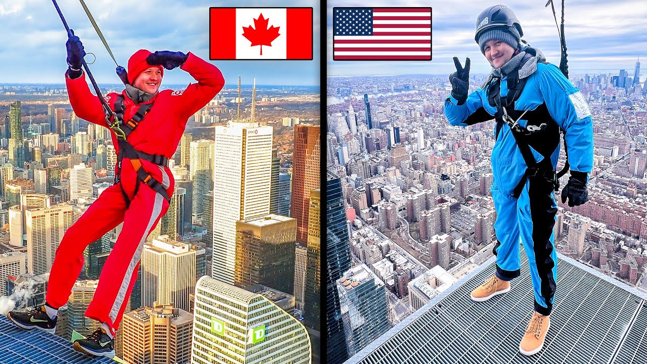 CN Tower EdgeWalk in Toronto vs City Climb in New York City