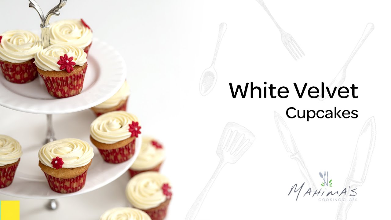 White Velvet Cupcakes | വൈറ്റ് വെൽവെറ്റ് കപ്പ്കേക്ക്