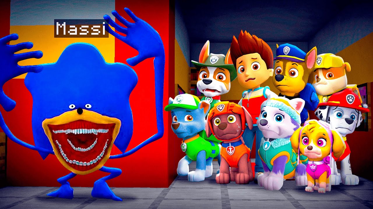 TROLLEO A PAW PATROL DISFRAZADO DE SHIN SONIC EN MINECRAFT 😱