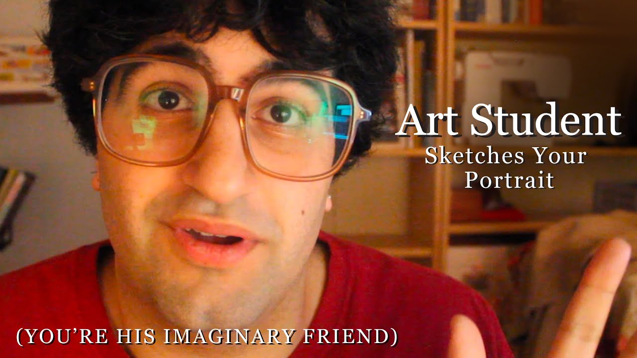 [ASMR] Art Student Measures And Sketches Your Portrait (You're His Imaginary Friend)