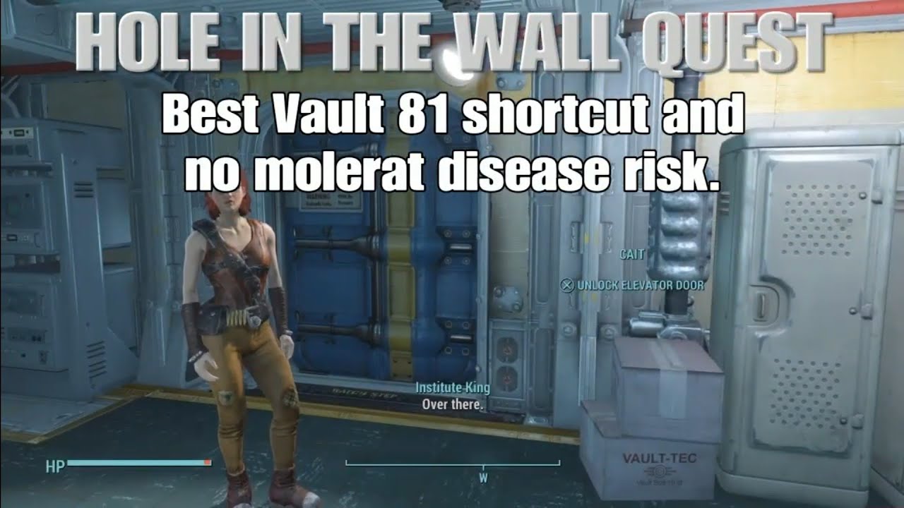 Fallout 4. Best vault 81 shortcut. Hole in the wall quest.