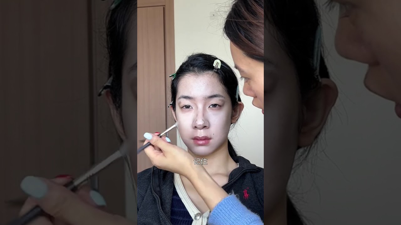 长脸型缩短中庭的 立体骨相修容教程分享 #长脸 #缩短中庭 #化妆干货 #立体骨相 #化妆师的工作日常
