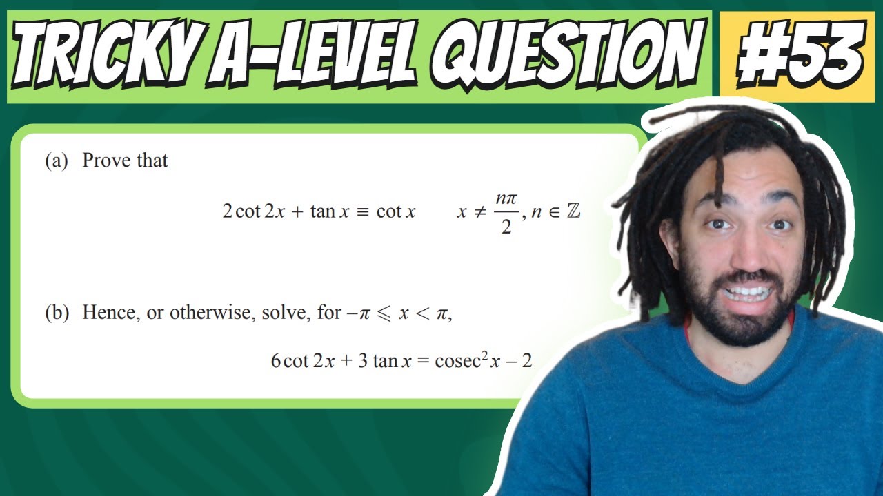 Such a COMMON Edexcel Question!! | Tricky A-Level Maths Question #53