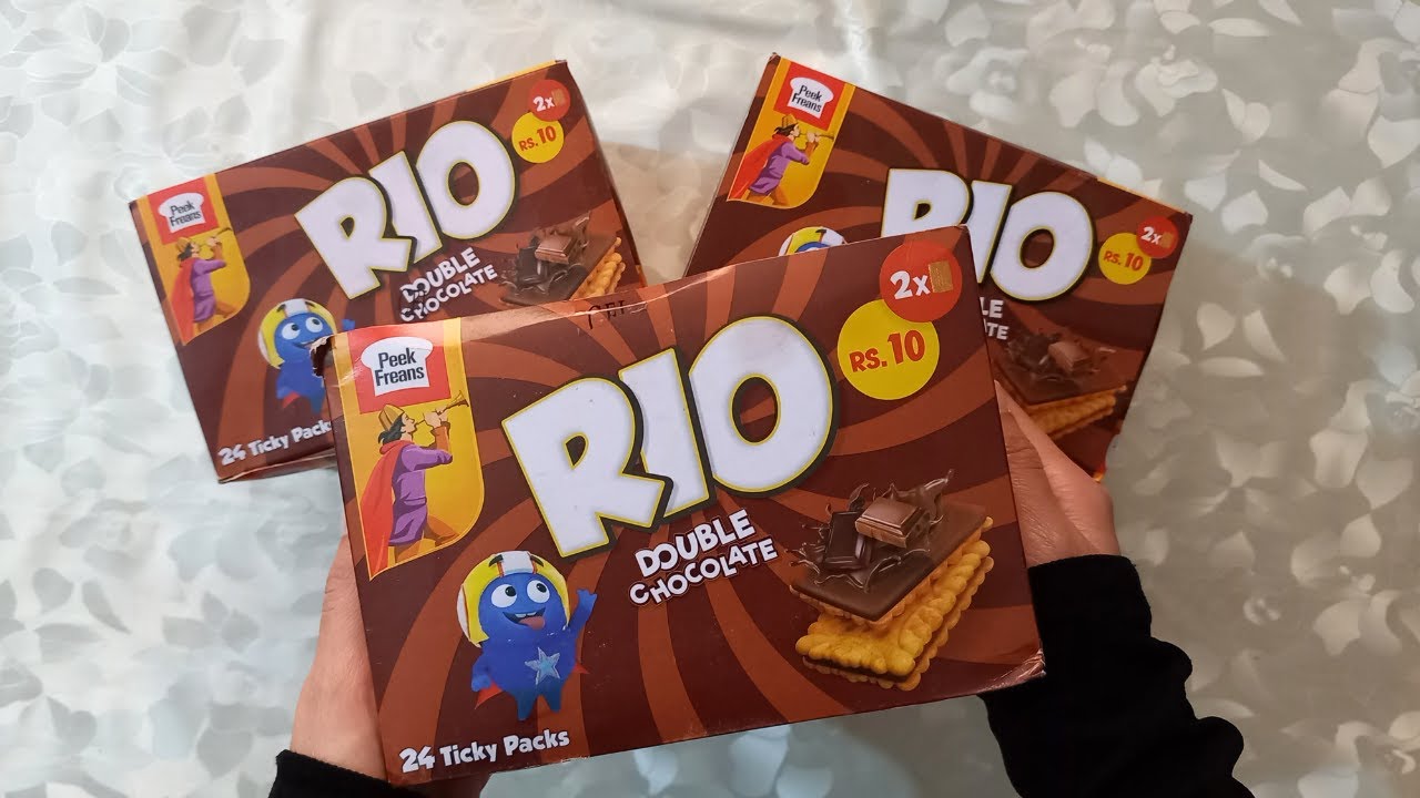 Asmr relaxing video | Unboxing Rio double chocolate 🍫 biscuits asmr