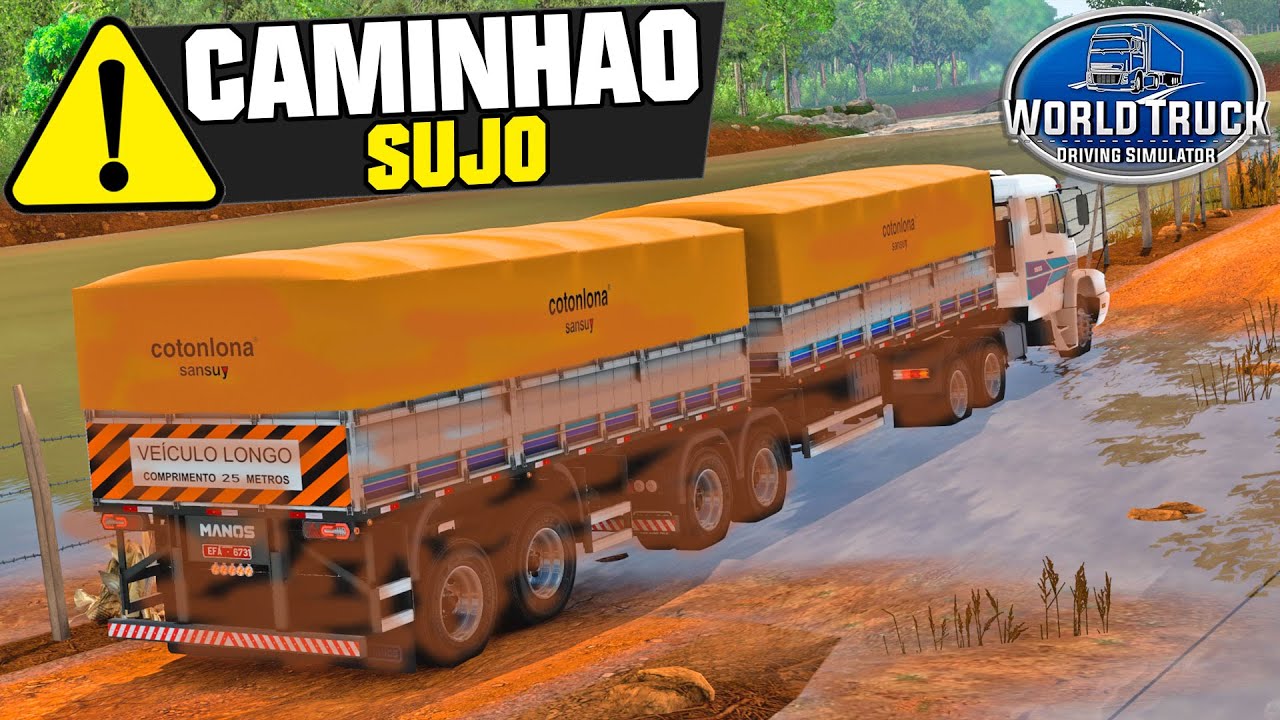 World Truck Driving Simulator 2023 - Mega Desafio na Transamazônica Balsa e Atoleiros!