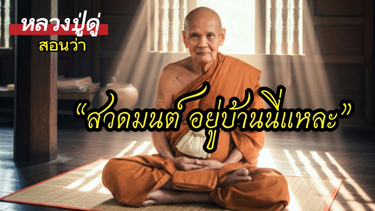 “อยู่บ้านก็ถึงธรรมได้ — ธรรมะจากหลวงปู่ดู่ ทำใจสบาย ๆ ไหว้พระสวดมนต์”