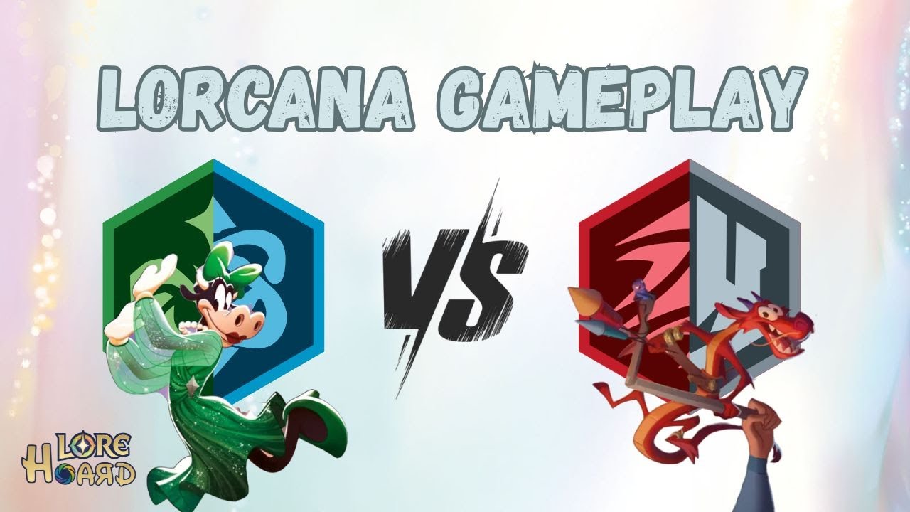 Lorcana Gameplay! Ruby Steel vs Emerald Sapphire