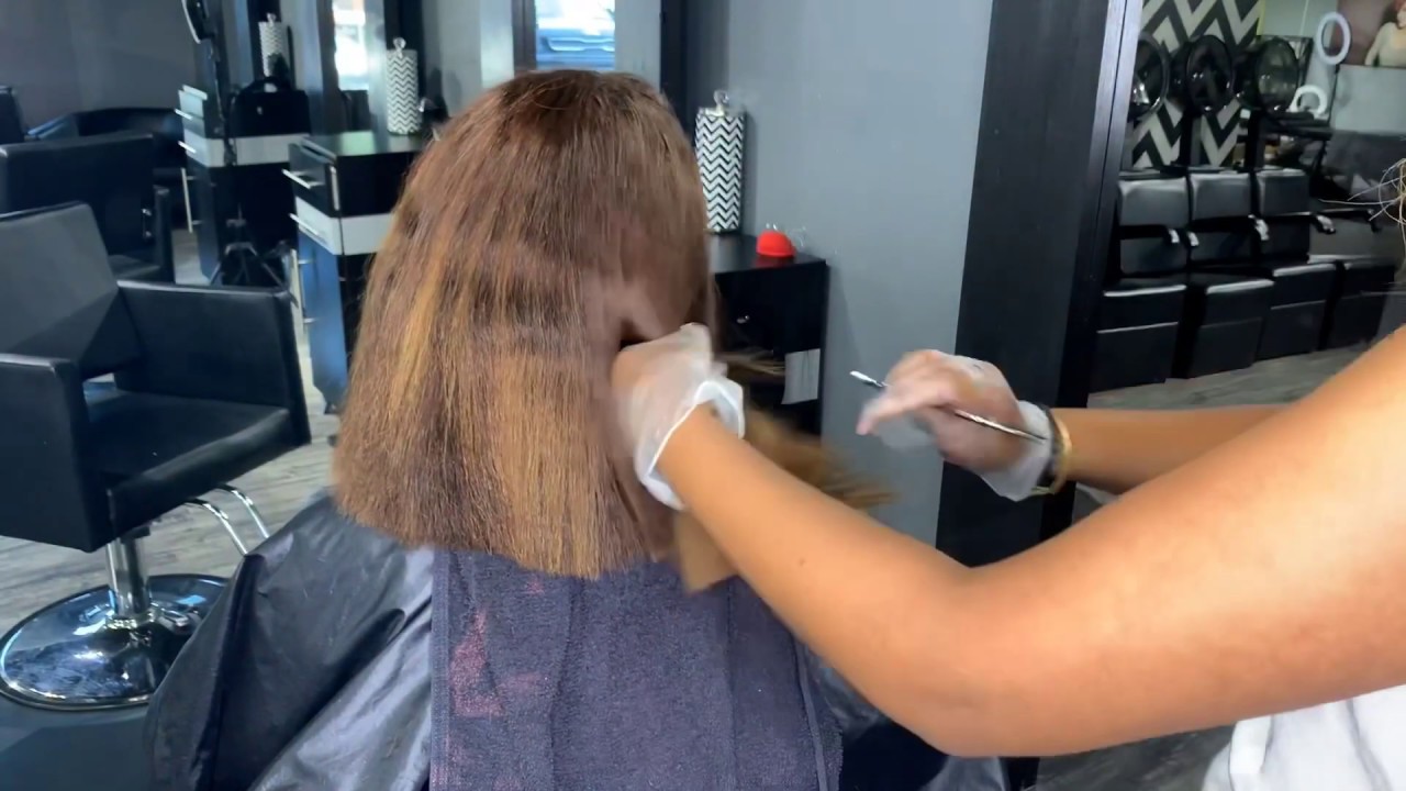 SHE SAID CUT IT OFF ! 😳 COLOR DAMAGED HAIR | (COLOR & CUT) THE BOB LIFE.