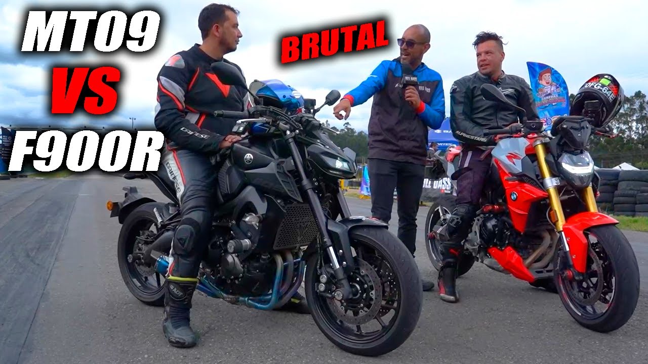 MT09 VS F900R🔥Brutal Batalla Fullgass Drag race