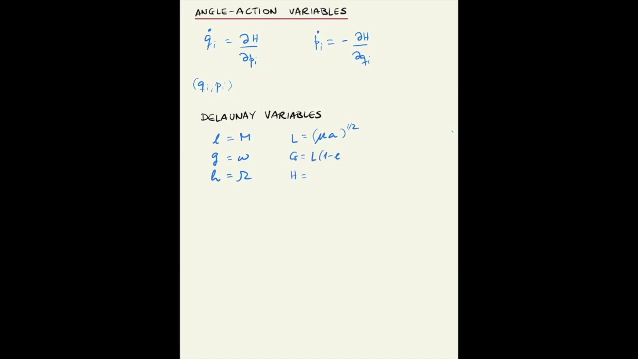 ASTR 506 - Class 5 - Video 2 - Angle-Action Variables: Intro