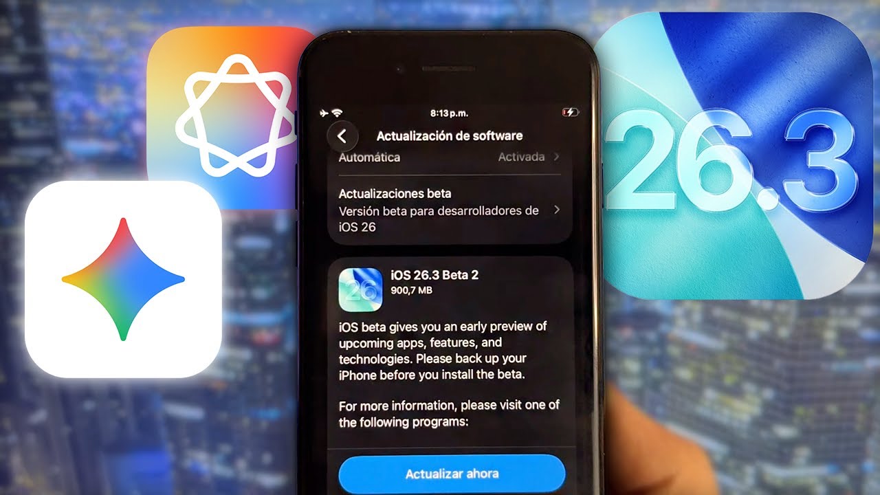 iOS 26.3 Beta 2 en iPhone SE 2020: Gemini se acerca y Apple elimina funciones 😢