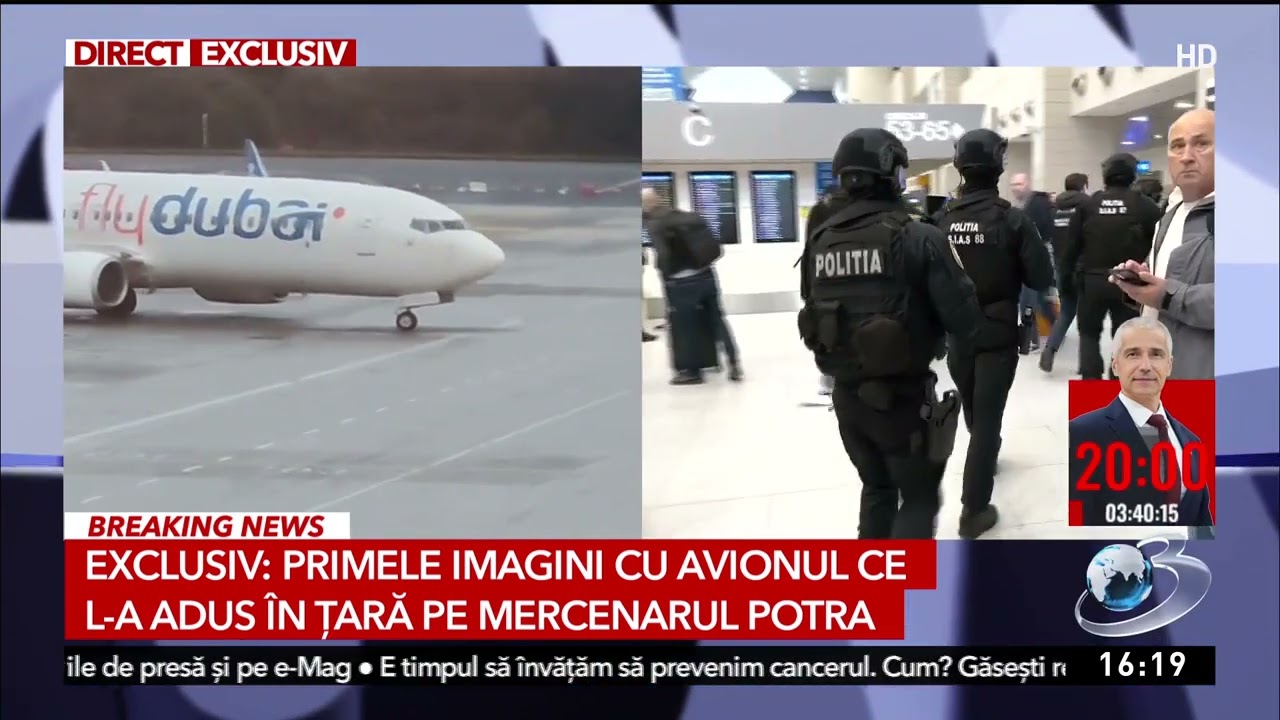 Mercenarul Potra a ajuns pe aeroportul Otopeni