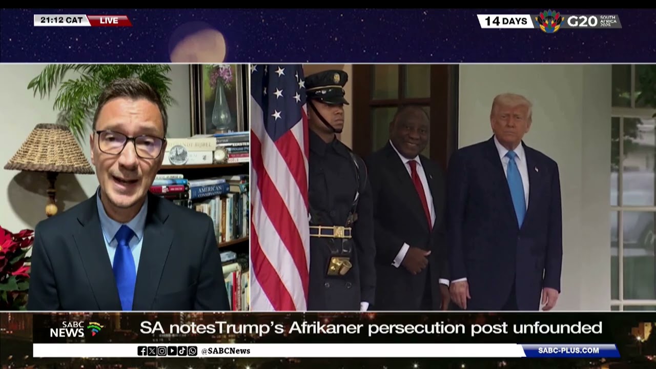 SA notes Trump's Afrikaner persecution post unfounded