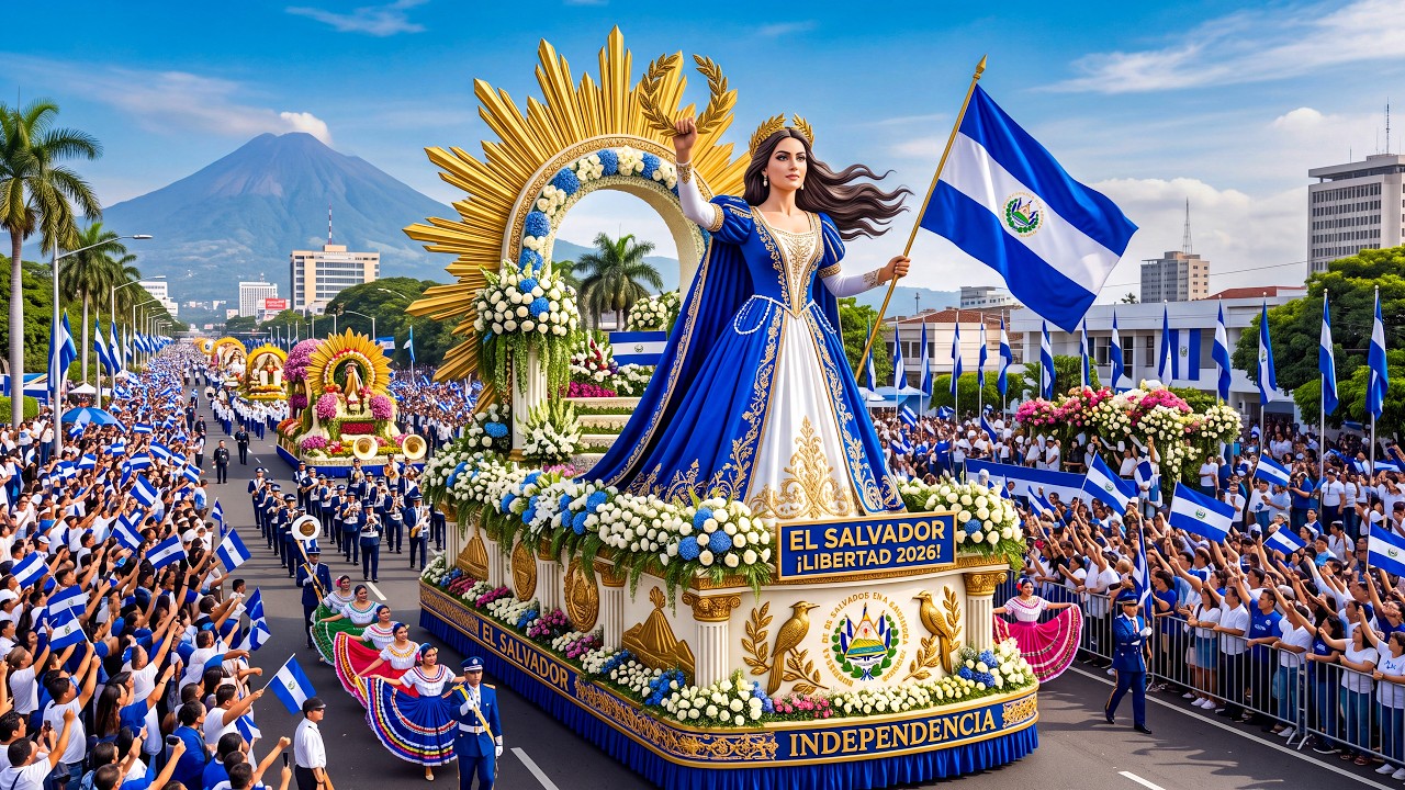 🇸🇻 Парад в честь Дня независимости Сальвадора 2026 🎉 Грандиозное национальное торжество и патриот