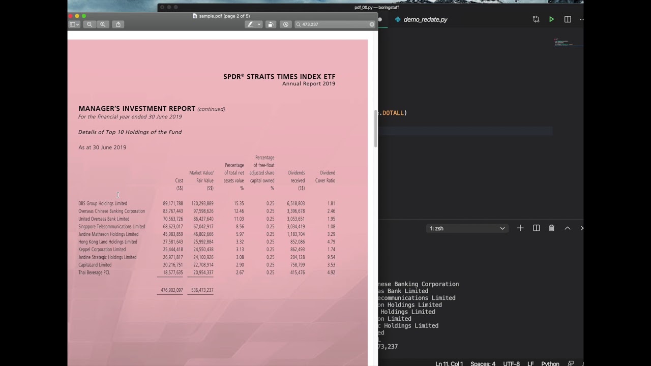 Automated research: Extracting companies from PDF and 