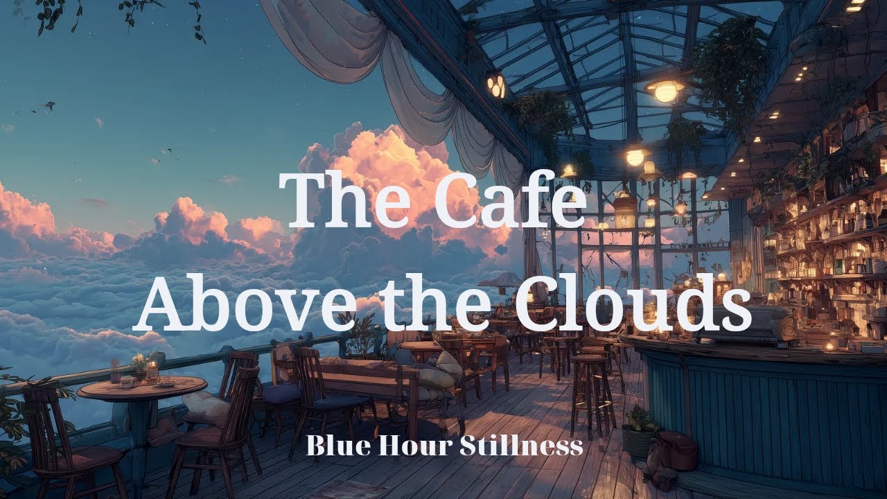 [4K] The Cafe Above the Clouds | 1 Hour of Cloud Café Ambience (with Muffled Lo-fi)