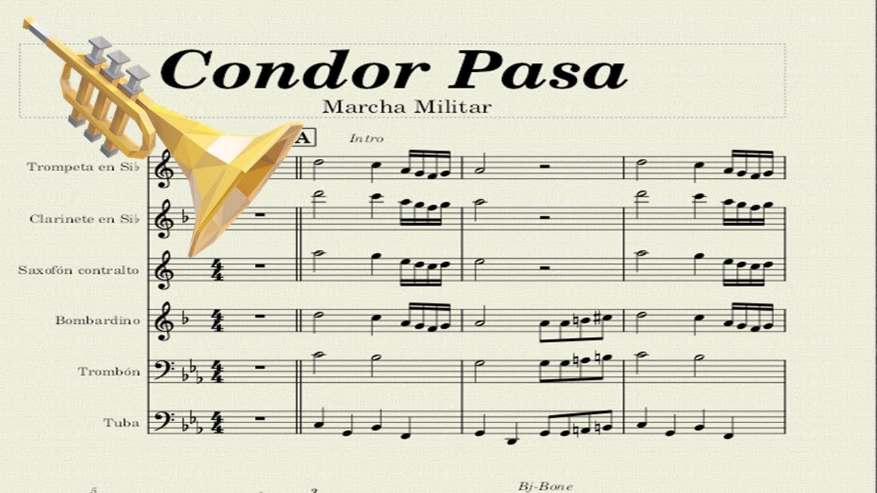 El Condor Pasa/Marcha Militar Banda de Colegio/PDF🎷🎺📯🎵🎶