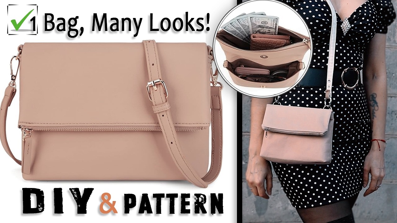✅DIY Zipped Foldover Crossbody Bag Sewing EASY👌🛒Amazon Popular Style Bag 📥Pattern