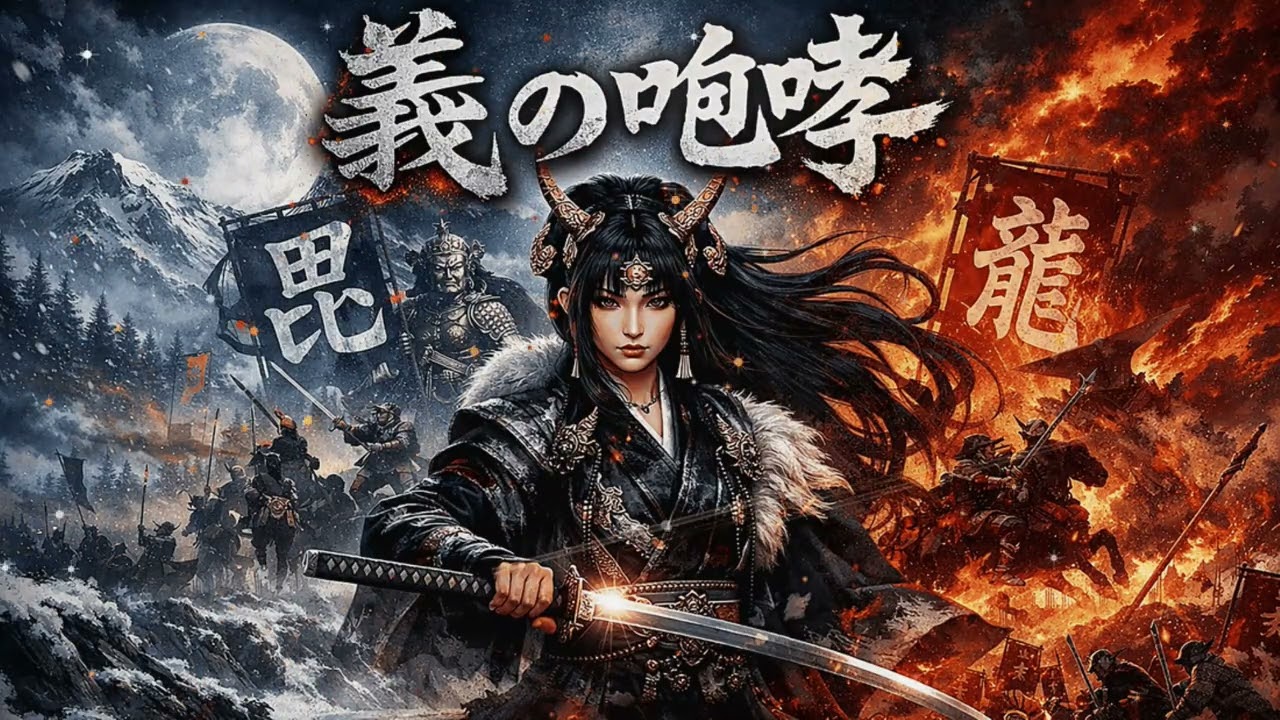 義の咆哮｜｜Anime Song｜Epic Music｜AI Music Video｜Japanese Rock｜Visual Kei｜Symphonic Metal｜