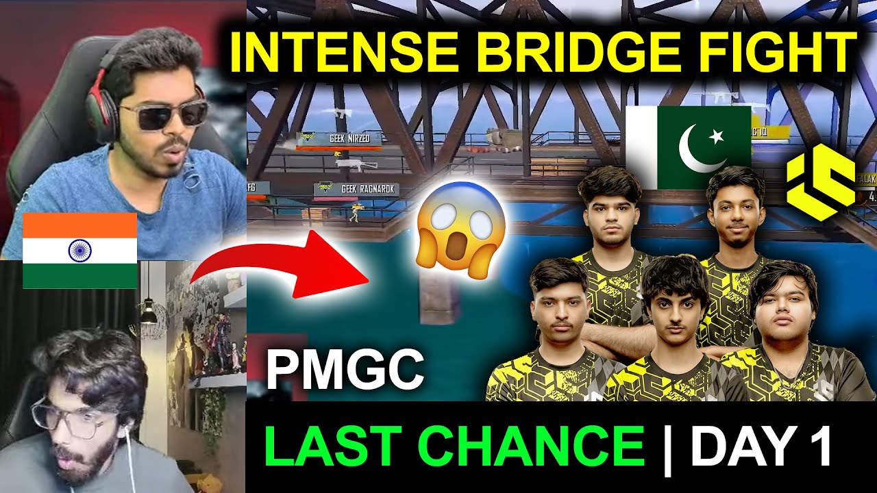 🥵 INDIAN STREAMER REACTION ON IC VS GEEKAY | BRIDGE FIGHT 🤯 PMGC LAST CHANCE