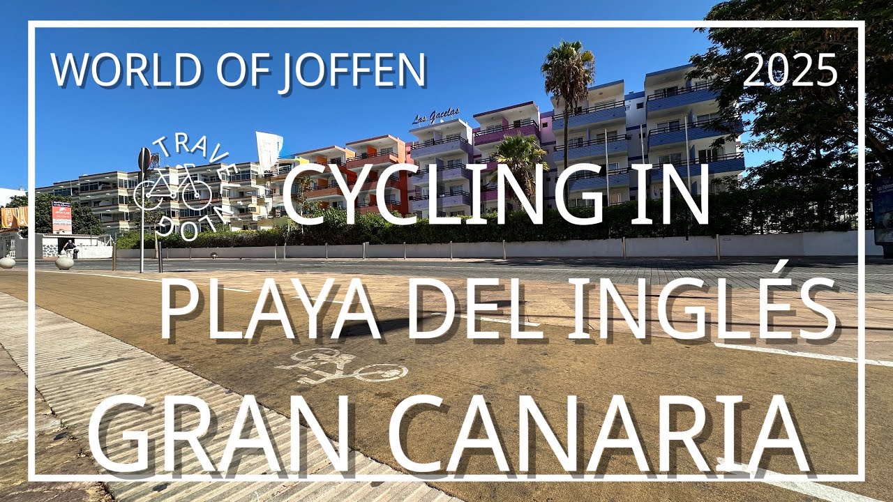 Bicycle around Playa del Ingles 2025   4K