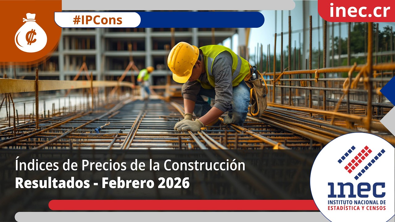 INEC Costa Rica - Resultados de los Índices de Precios de la Construcción – Febrero 2026