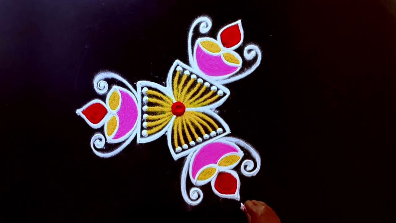 Maha Shivaratri special Rangoli designs with 3*2 dots &hearts;️ Easy and simple rangoli designs/New Kolam