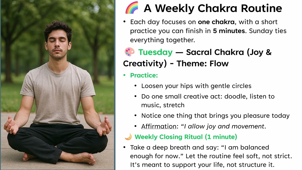 A weekly Chakra routine - Tuesday