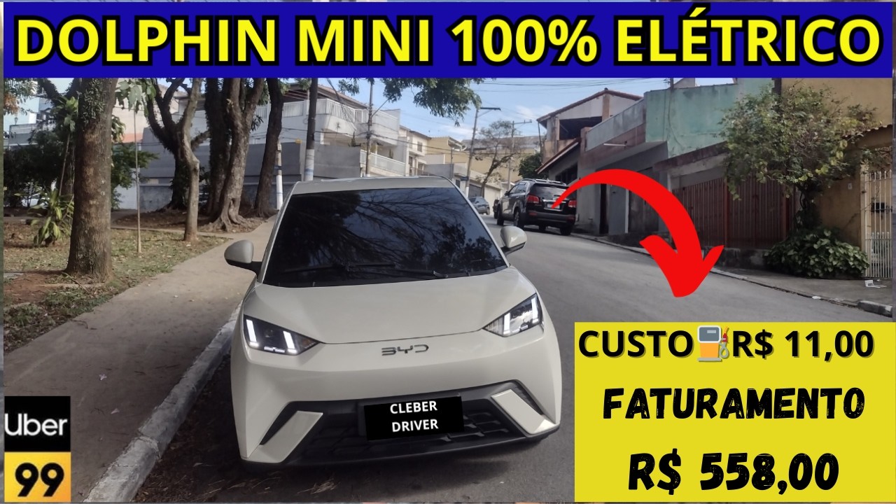 🔥 BYD DOLPHIN MINI 100% ELÉTRICO rodando na UBER em SÃO PAULO ( VEJA O RESULTADO )