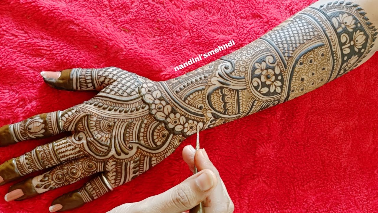 How to connect front & back hand side mehndi perfectly | Learn full hand mehndi technique beginners