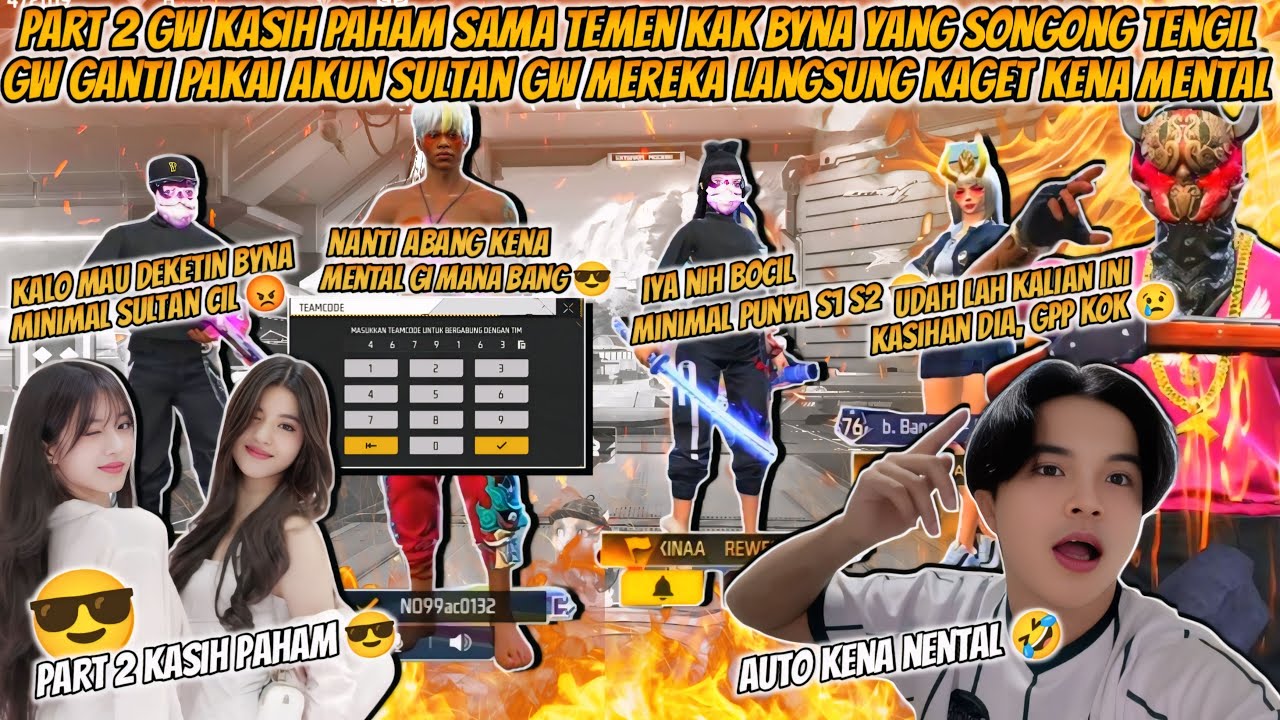 PART 2 KASIH PAHAM SAMA TEMEN KAK BYNA YANG SONGONG GW GANTI PAKAI AKUN SULTAN SAMPAI MEREKA KAGET!!