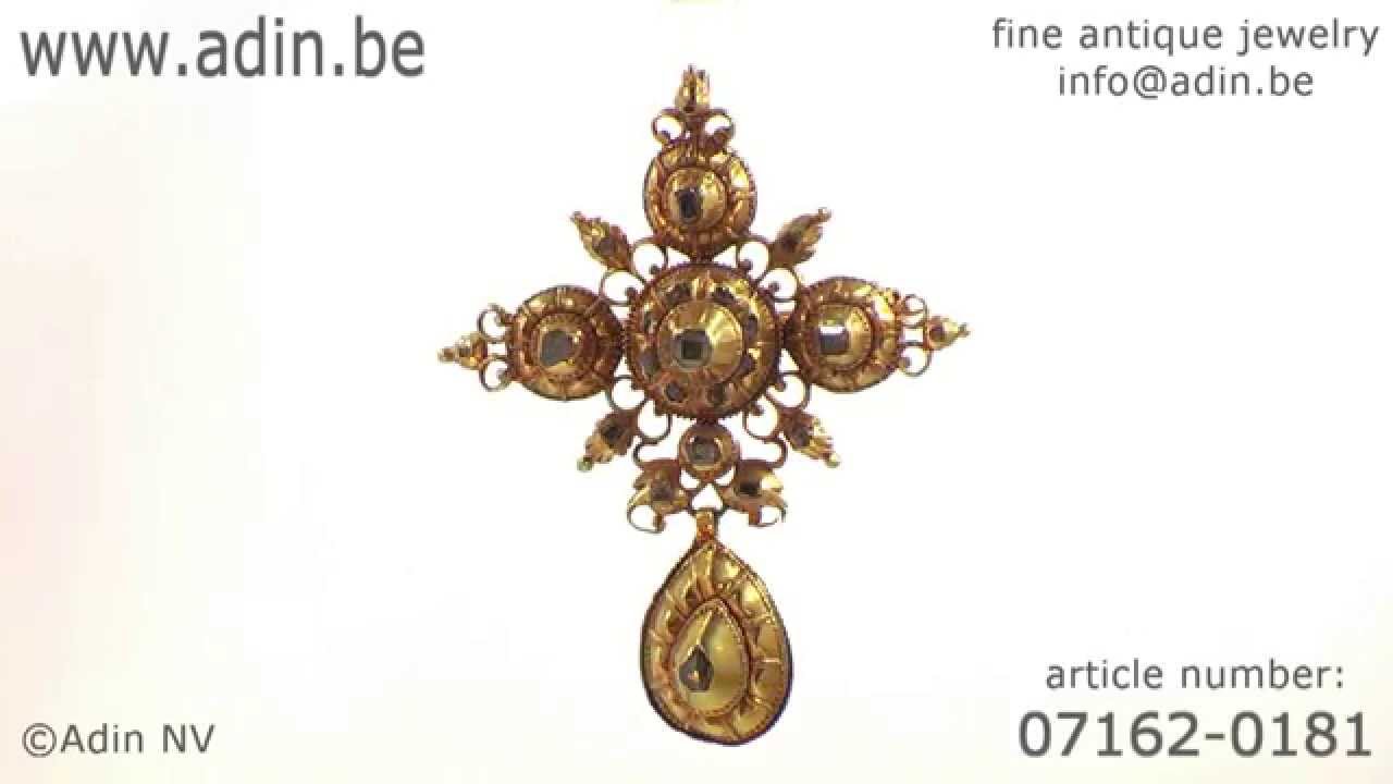 17th Century gold and diamond cross. (Adin reference: 07162-0181)