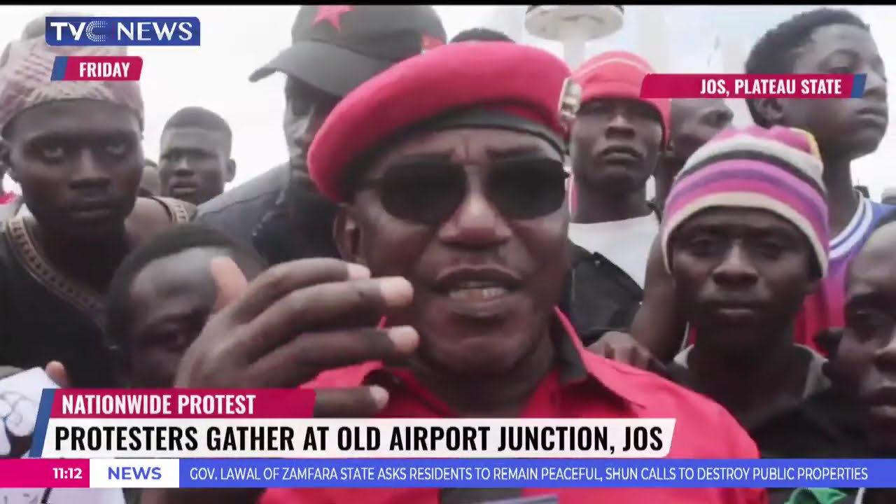 Nationwide Protest: Protesters Gather at Old Airport Junction, Jos