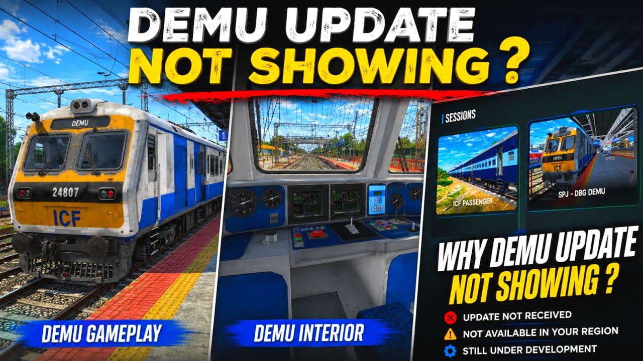 RAIL UNIVERSE DEMU ACTIVITY IS HERE🤩 | DEMU GAMEPLAY | WHY DEMU UPDATE NOT SHOWING?😤 | ISHU K TECH