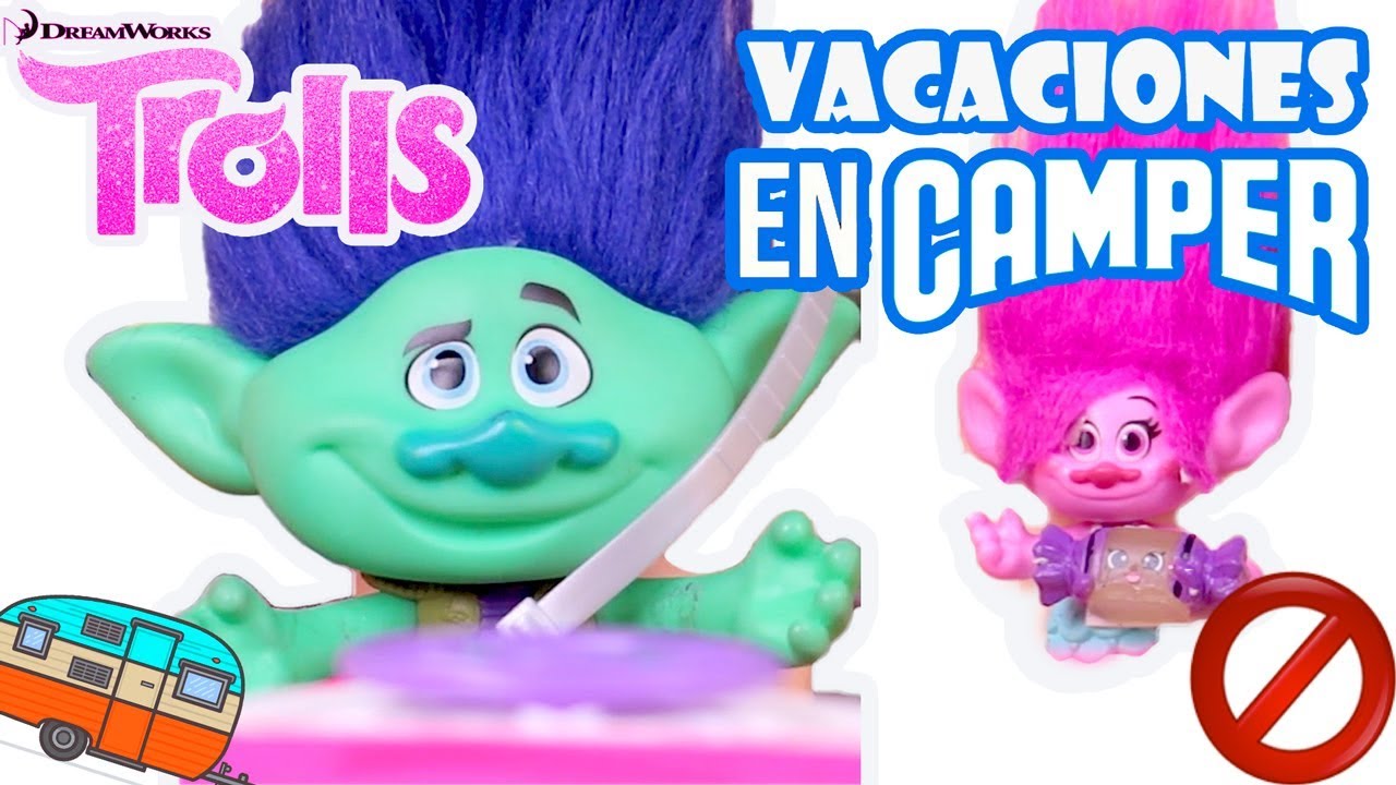 TROLLS en Español: Las Peores VACACIONES de la Familia Trolls Poppy y Ramón - Juguetes Fantasticos