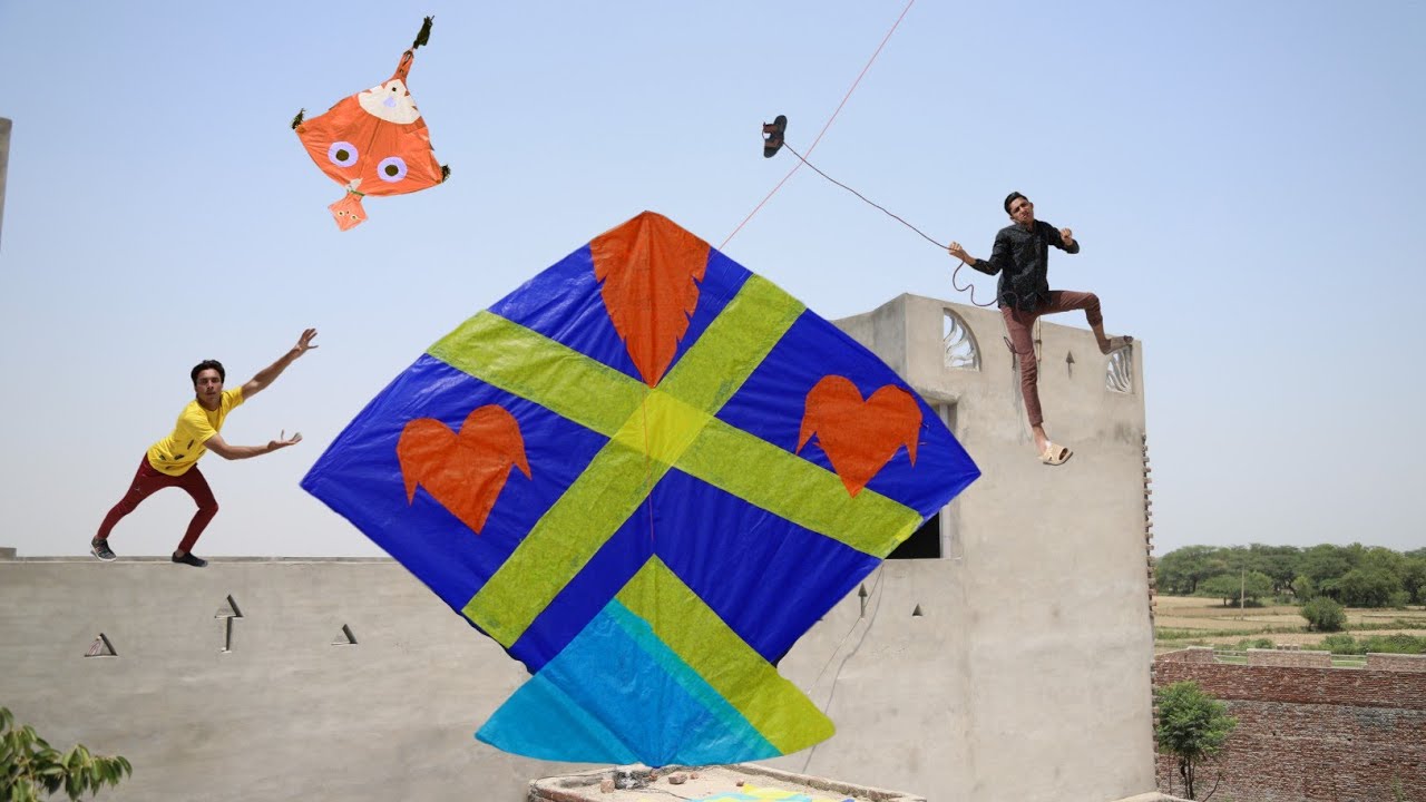 Big 5 Feet Gudda Vs Flying Catch | Kite Flying