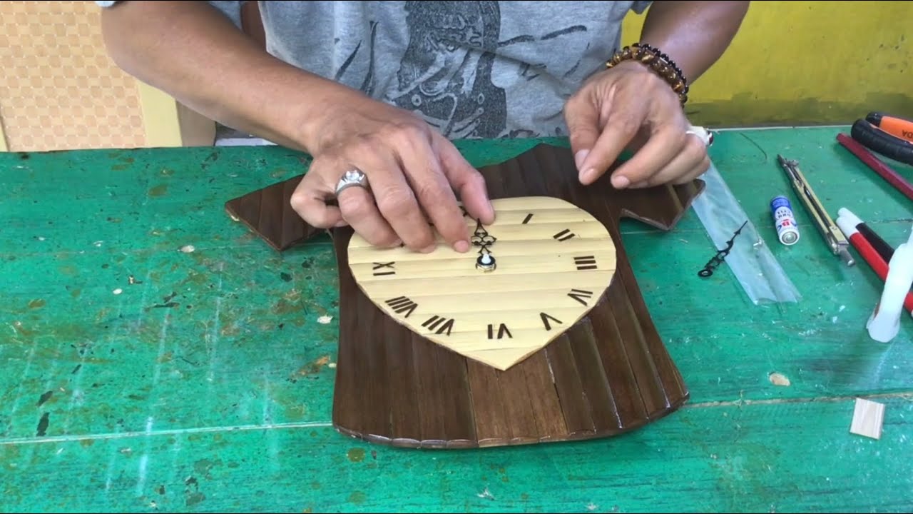 Cara Membuat Jam Dinding Bambu ~ Kerajinan Bambu