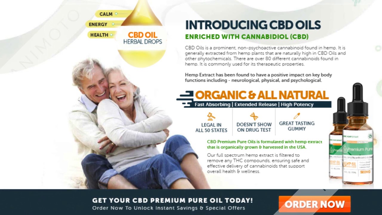 Premium Pure CBD Organic Hemp Oil With 0% THC!