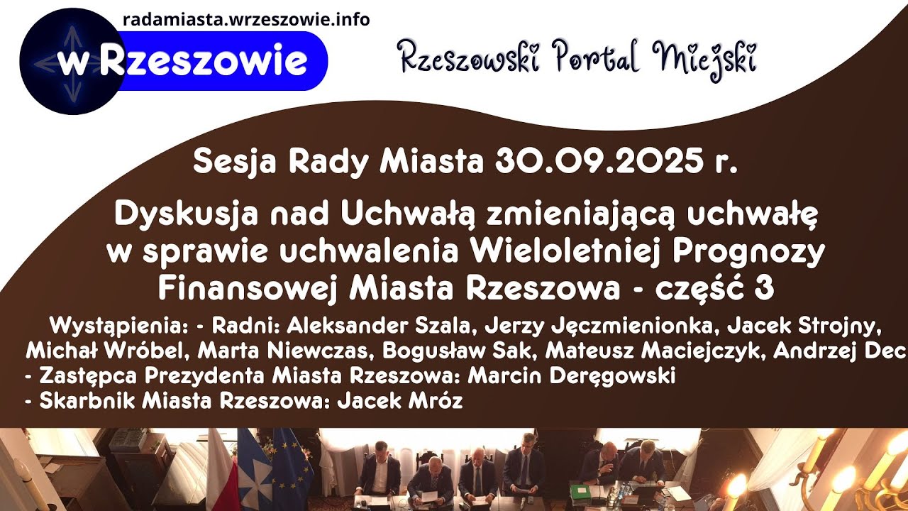 Sesja Rady miasta 30 09 cz. 3 dyskusji nad WPF