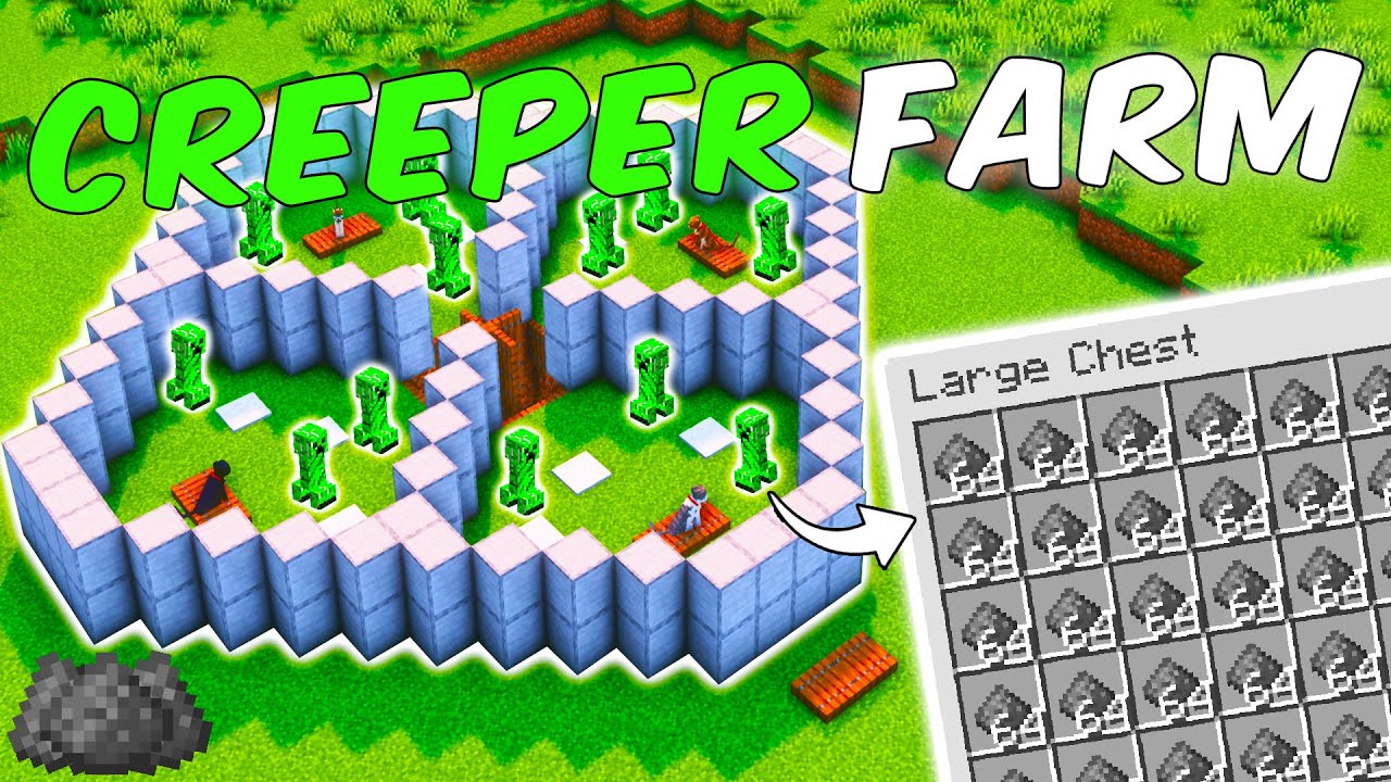 EN KOLAY CREEPER FARMI !! Minecraft: Barut Farmı Nasıl Yapılır l Minecraft Sistemler