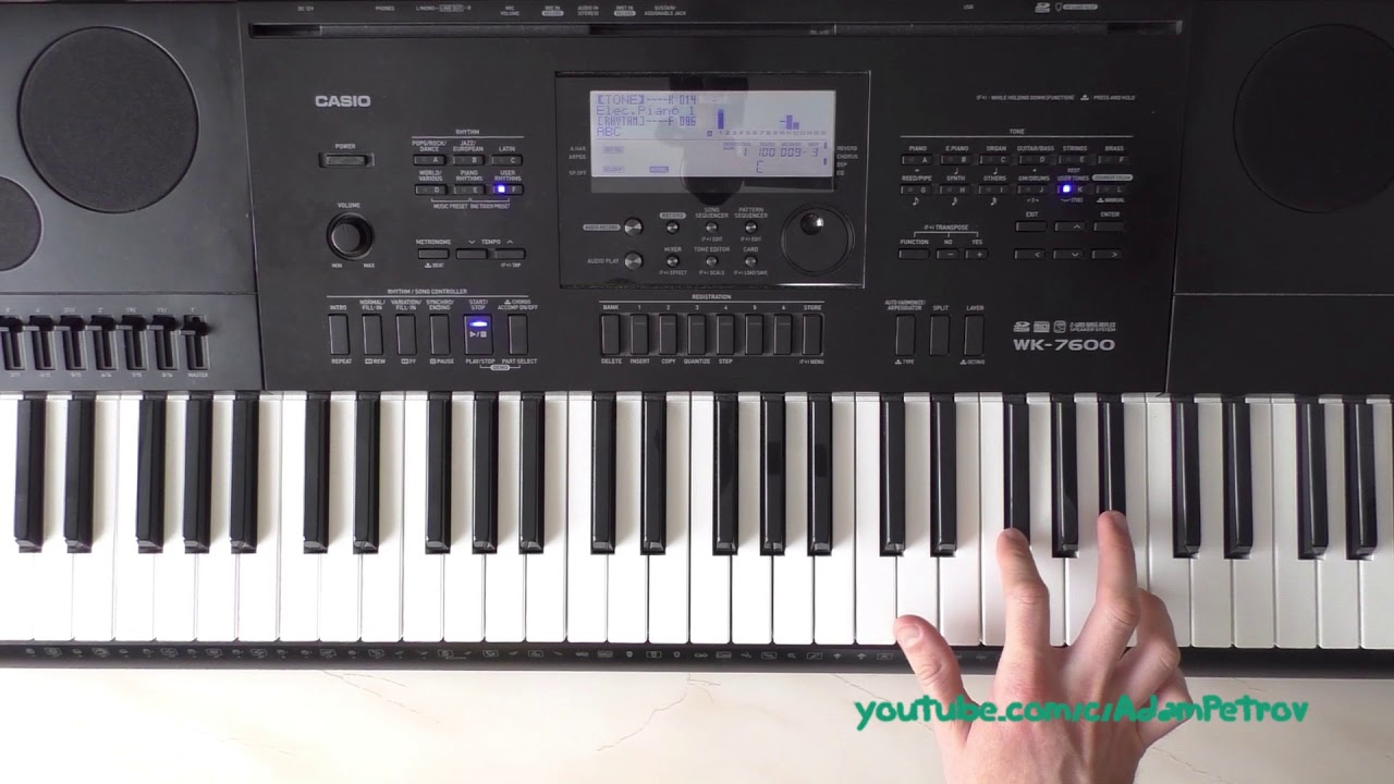 Easy Song №2 in pattern sequencer casio wk-7600