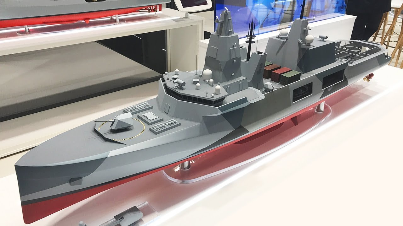 Adaptable Strike Frigate and Type 26 Frigate models on show at Euronaval expo